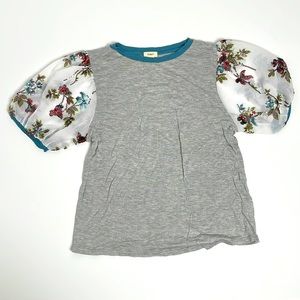 Anthropologie womens tee with sequin sleeve size xs